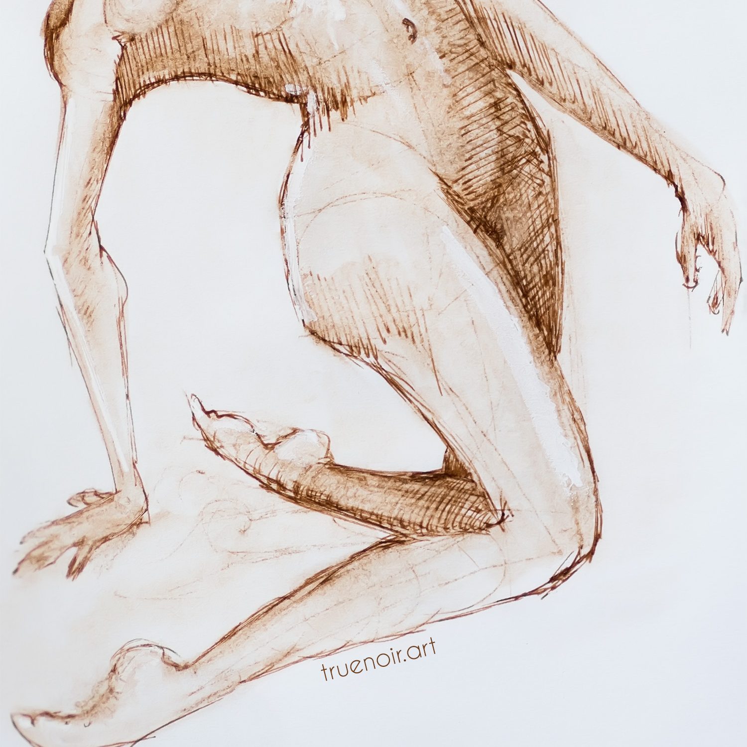 .004 The bend, pen on paper