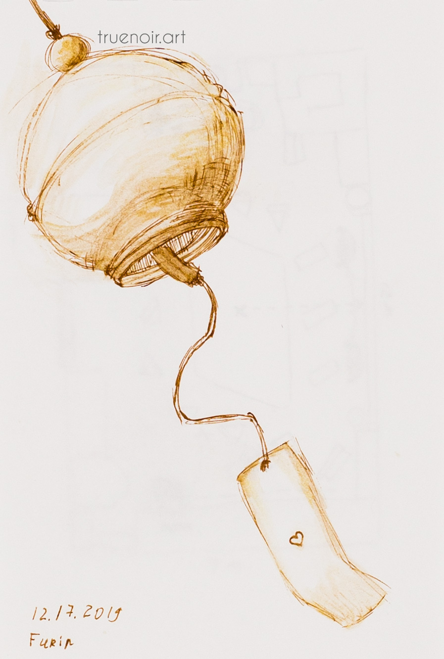 .032 Furin, pen drawing
