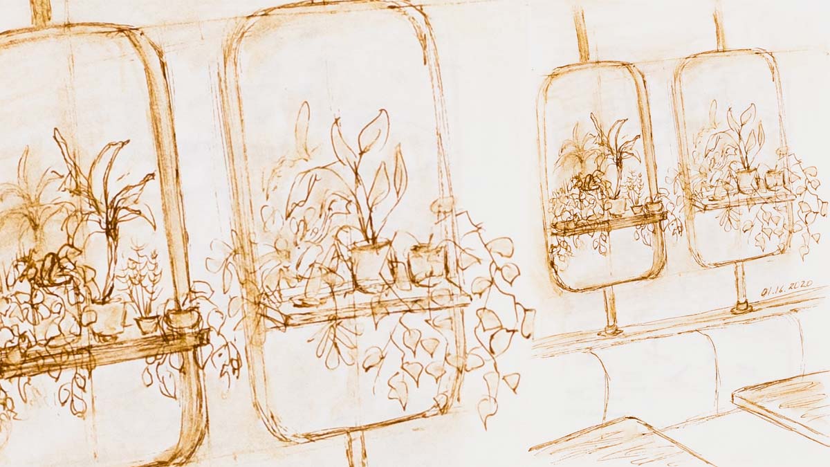 .036 North Italia House Plants, interior drawing