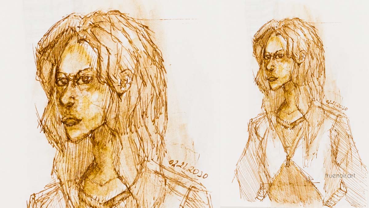 .039 Long Neck, pen portrait