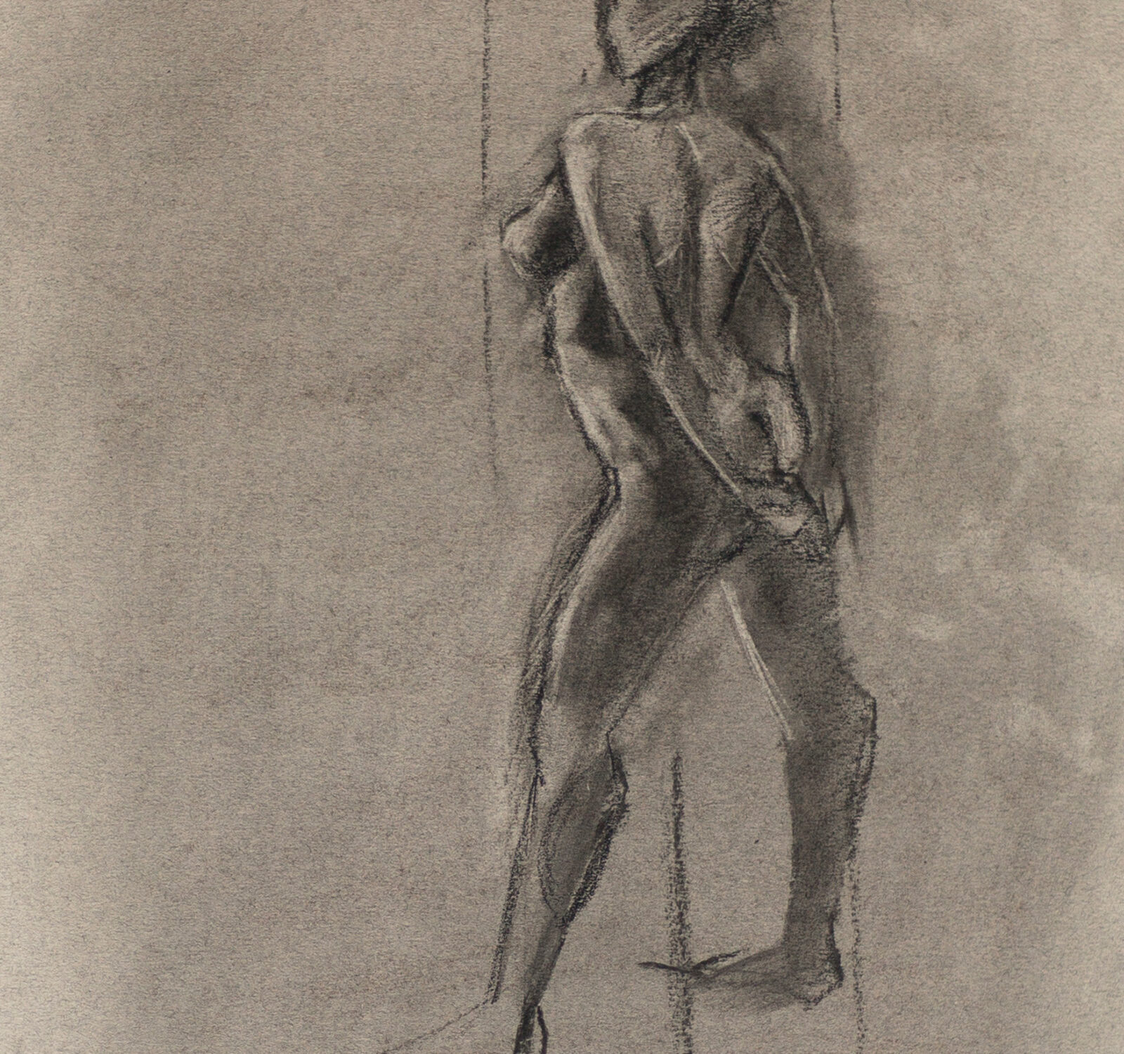 Drawing of Female Figure from the Back