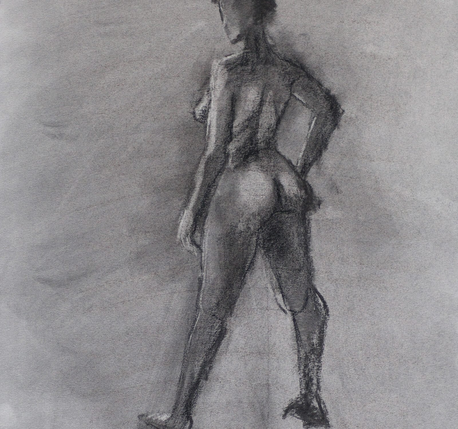Drawing of Half-turned Figure from the Back