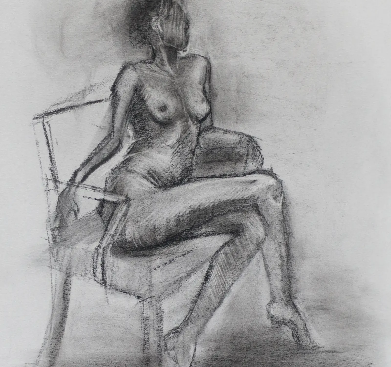 Sitting Female Figure Gesture