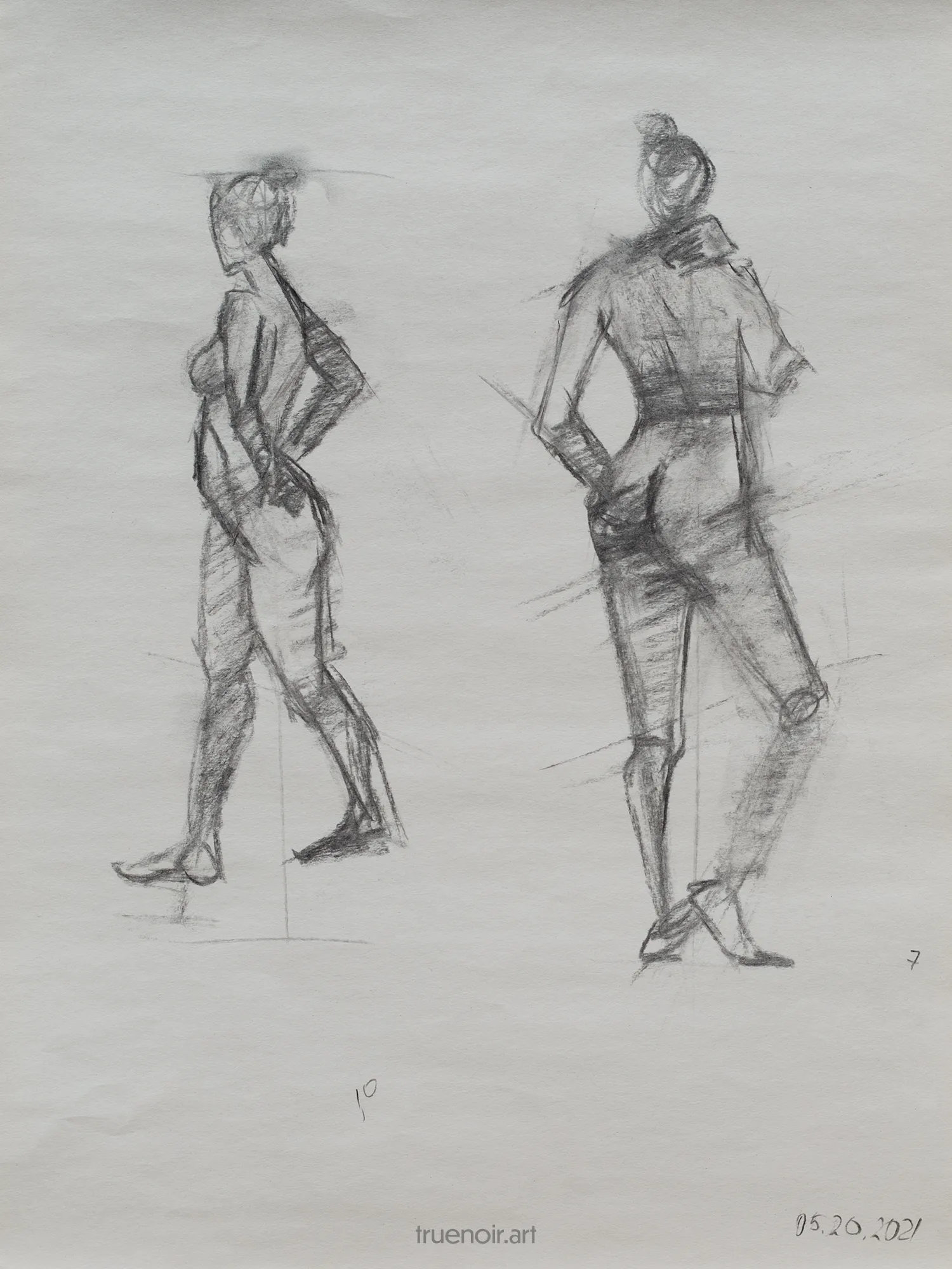Figure Drawing Side and Back View
